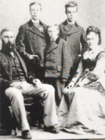 Robert, his wife Margaret & L to R – Harry, William & Richard.