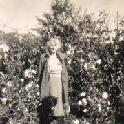Balvonie - Aunt Jessie possibly in the garden of Wilmar - 1951