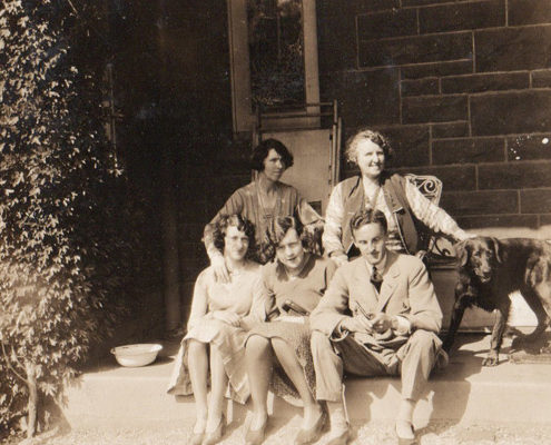 Balvonie Family photo with dog - August 1930