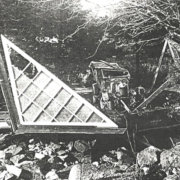 Remains of car and garage at Taymouth. Source: Largs Museum