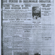 The Headlines following the reservoir breach on 18th April 1925. Source: Largs Museum